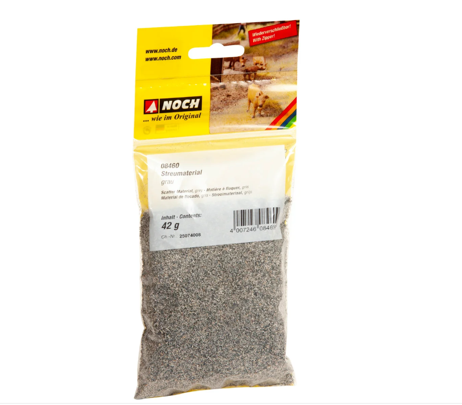 🧨 Liquidación – Noch 08460 Material de flocado gris 42gr H0 escala 1:87 ho modelismo