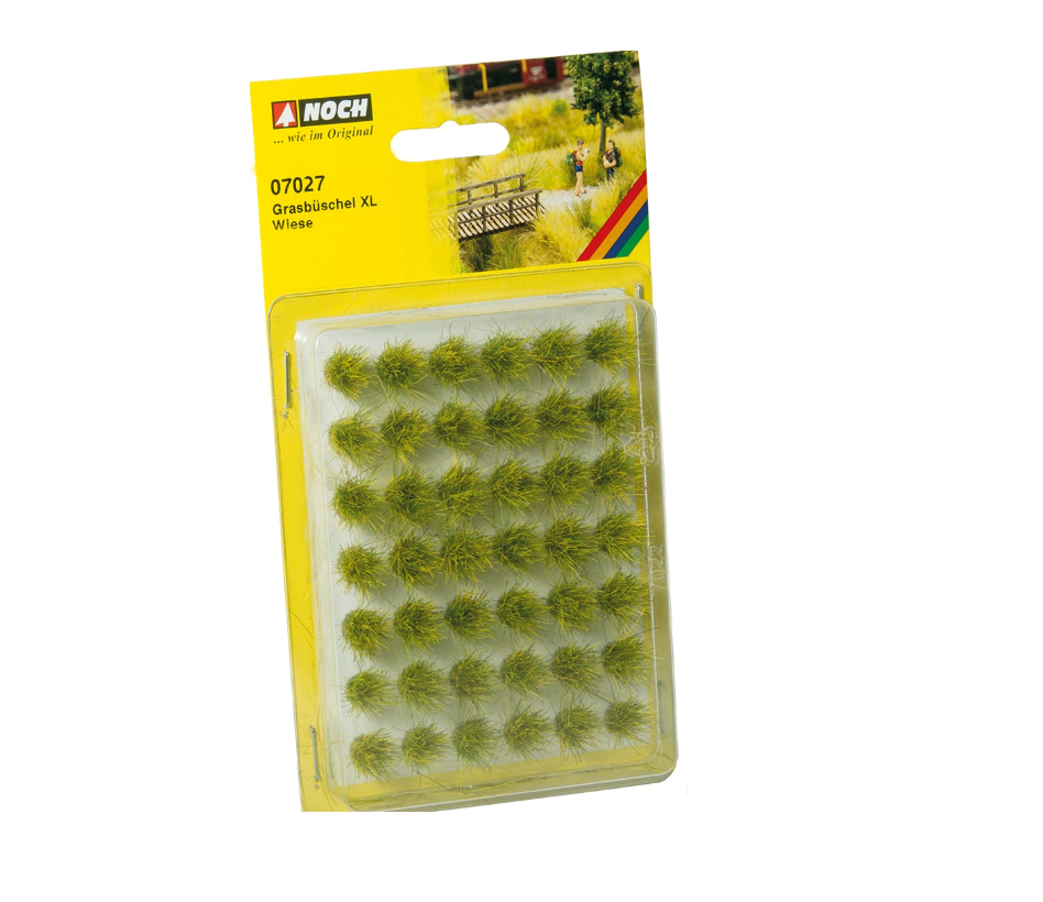 H0 1:87 escala Noch 07027 mechones de hierba verdes XL 42 piezas 12mm