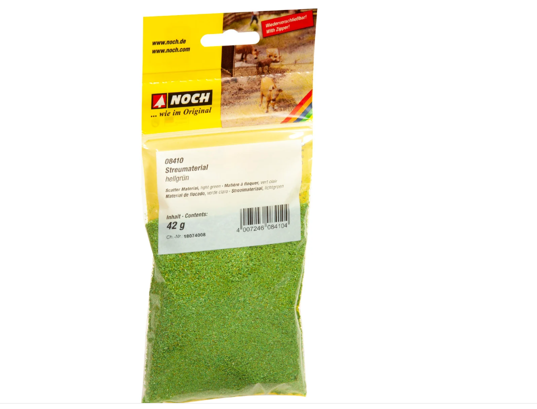 Noch 08410 Material de flocado verde claro 42gr H0 escala 1:87 ho 00