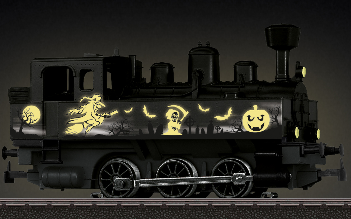 H0 1:87 Märklin 36872 Start up Digital locomotora de vapor de Halloween Glow in the Dark