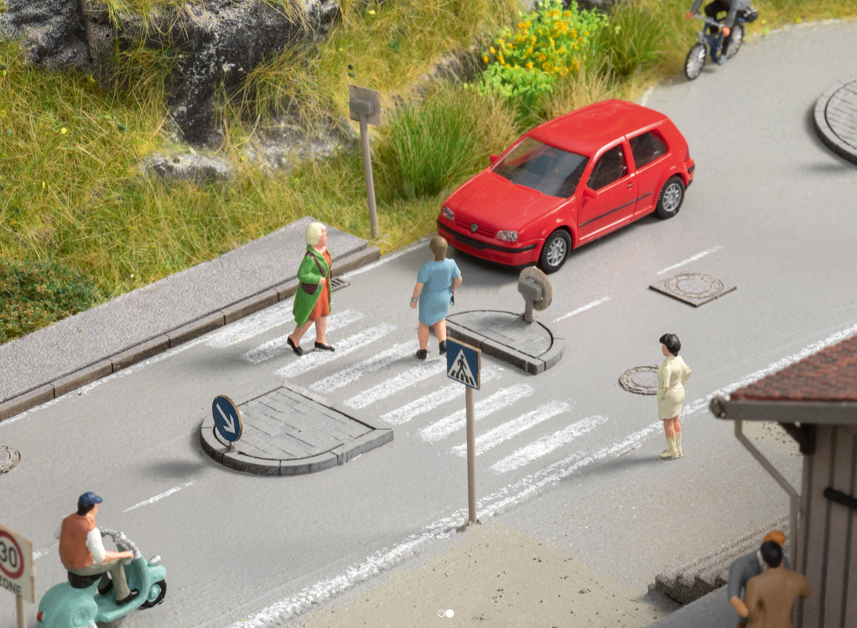 Noch 60525 aceras con señales de transito H0 escala 1:87 ho 00