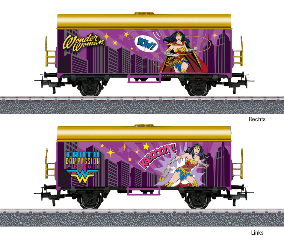 H0 1:87 escala Märklin 44828 Start up Vagón frigorífico Wonder Woman