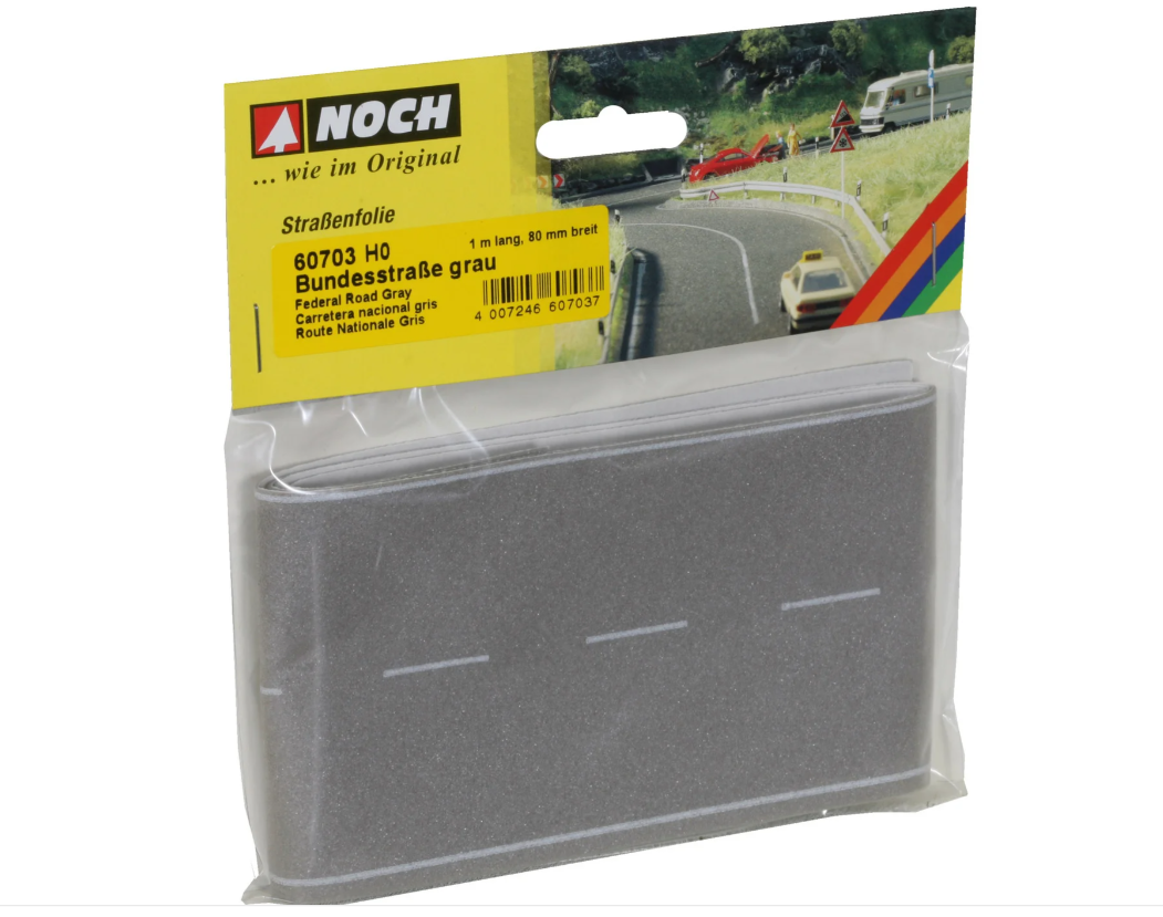 Noch 60703 carretera rural realista gris claro H0 escala 1:87 ho 00