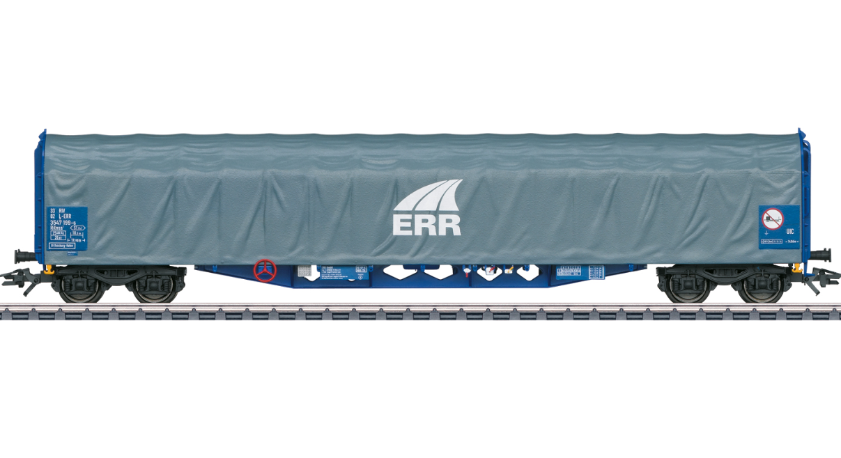 H0 1:87 escala Märklin 47128 Vagón mercancías de toldo deslizante Rilnss ERR
