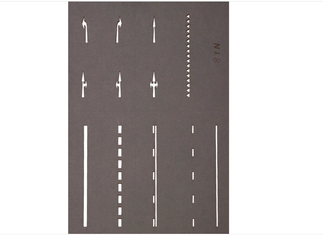 N 1:160 escala Noch 34240 plantillas de señalizaciones viales