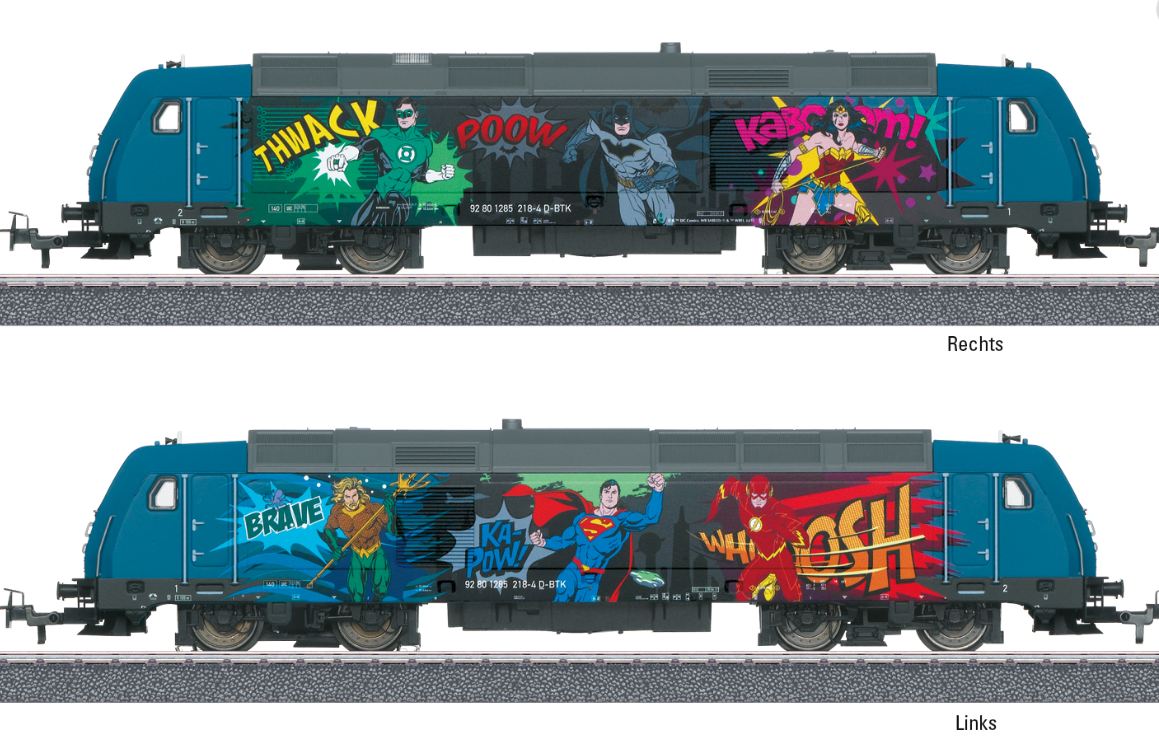 H0 1:87 Märklin 36656 Start up Digital Locomotora diésel serie 285 – Superhéroes