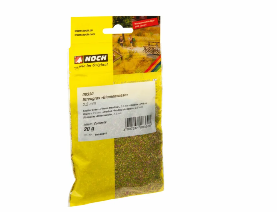 Noch 08330 Hierbas pradera de flores 2.5mm 20gr H0 escala 1:87 ho 00