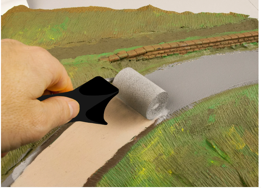 H0 1:87 escala Noch 60826 Pintura de textura para la construcción de carreteras asfalto antracita