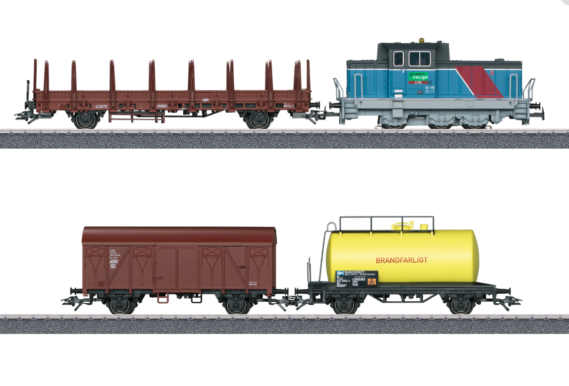 H0 1:87 Märklin 29468 Digital Caja de iniciación en digital "Tren mercancías sueco de la Época VI"
