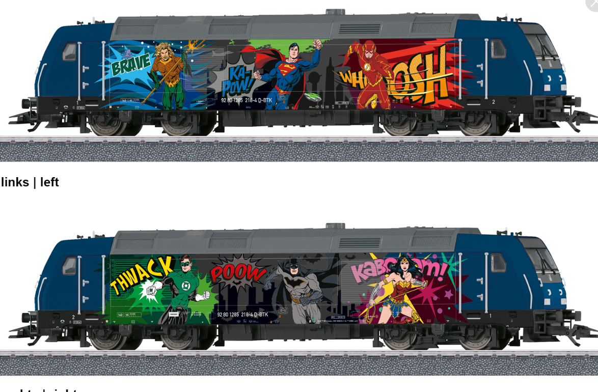 H0 1:87 Märklin 36656 Start up Digital Locomotora diésel serie 285 – Superhéroes