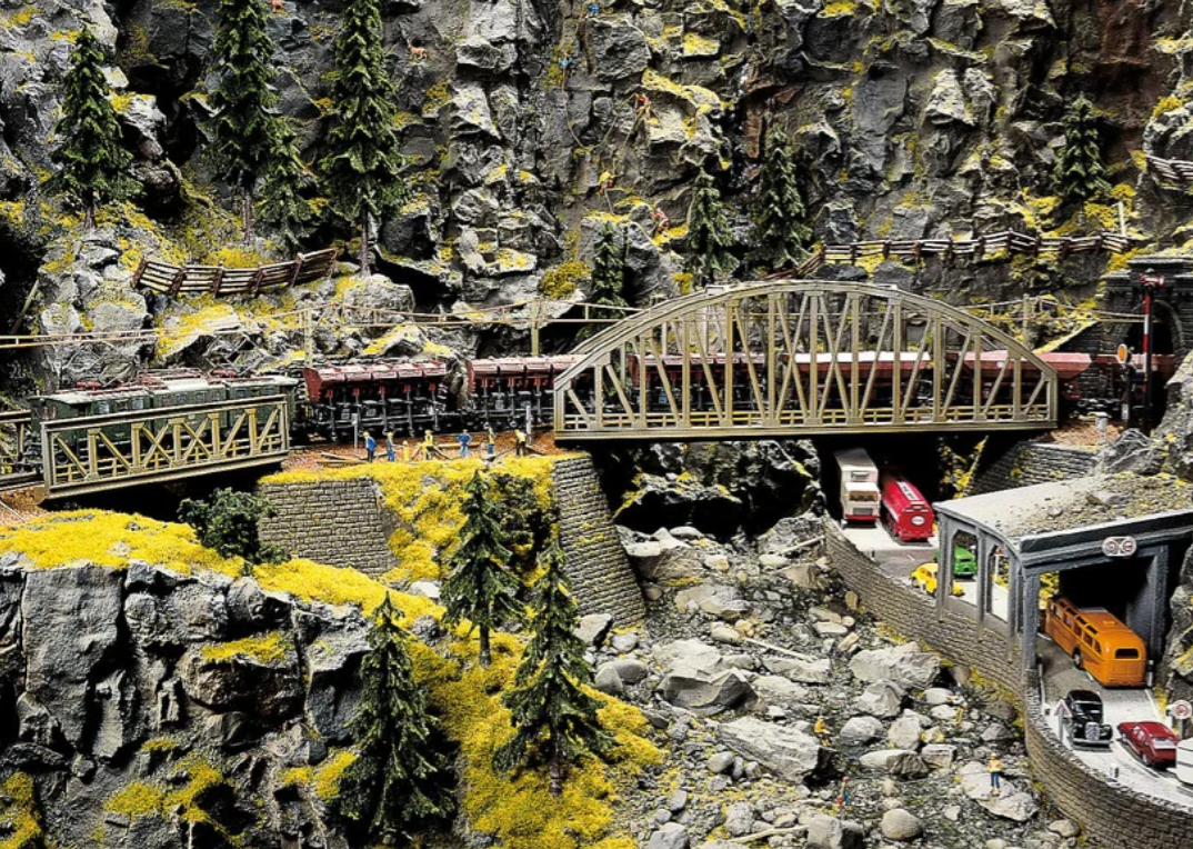 H0 1:87 escala Noch 58470 Pared de roca granito para decoración 32x16x12.6