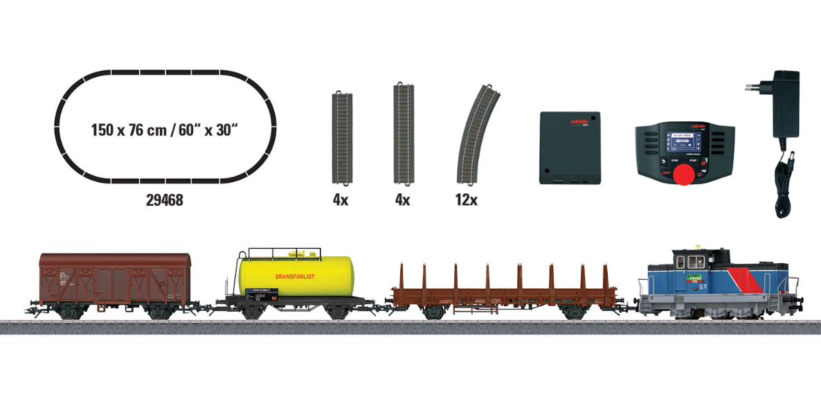 H0 1:87 Märklin 29468 Digital Caja de iniciación en digital "Tren mercancías sueco de la Época VI"