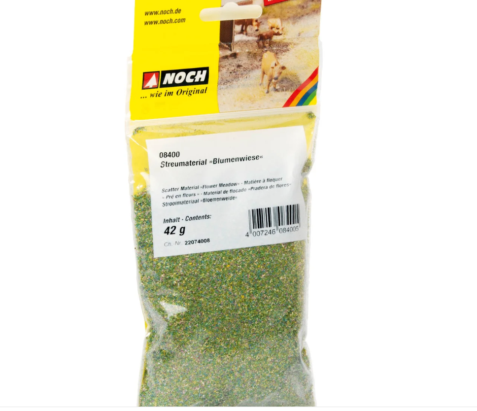 Noch 08400 Material de dispersión 42g. Pradera de flores H0 escala 1:87 ho 00