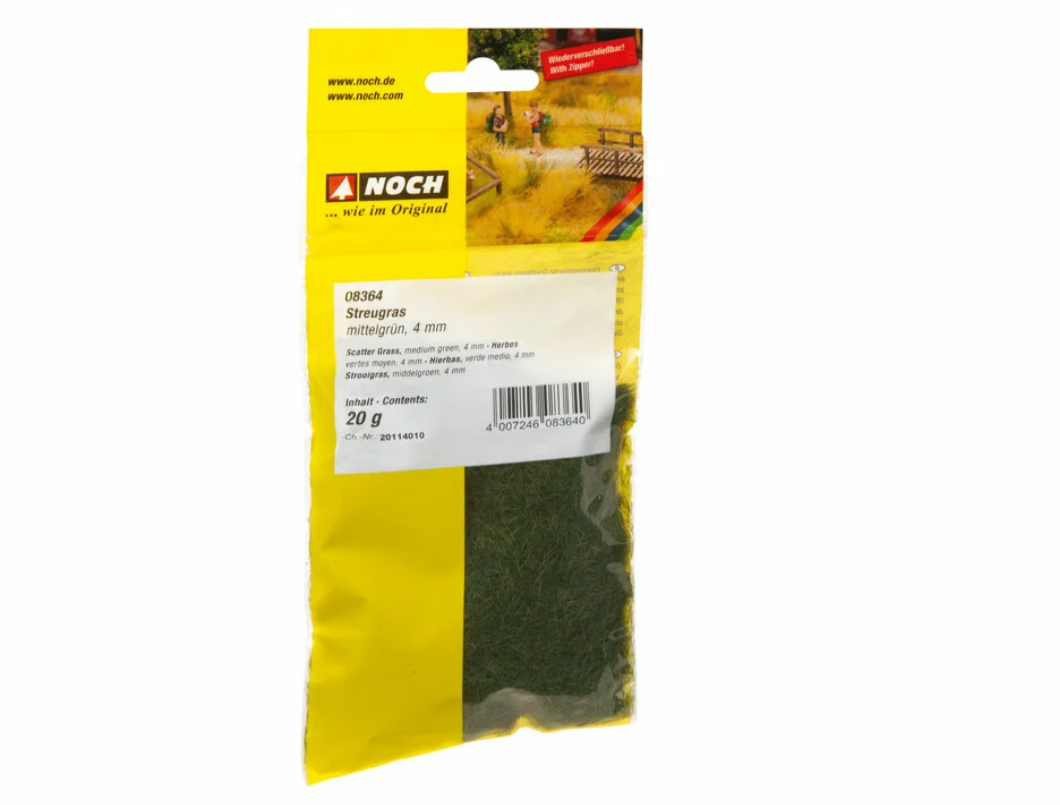 Noch 08364 Hierba cesped verde medio 4mm 20g