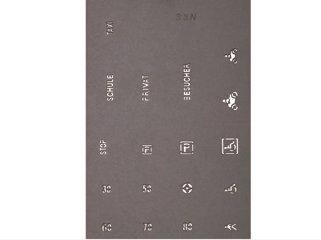 N 1:160 escala Noch 34240 plantillas de señalizaciones viales