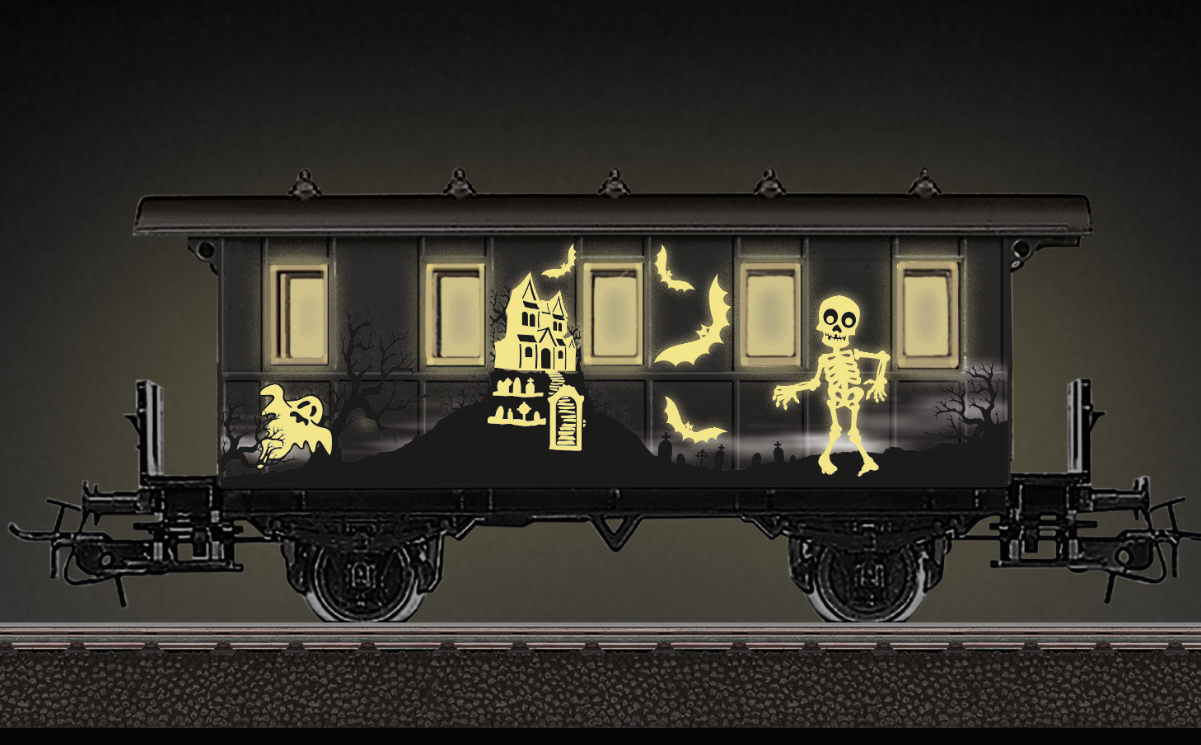 H0 1:87 escala Märklin 48620 Start up coche de pasajeros de Halloween Glow in the Dark