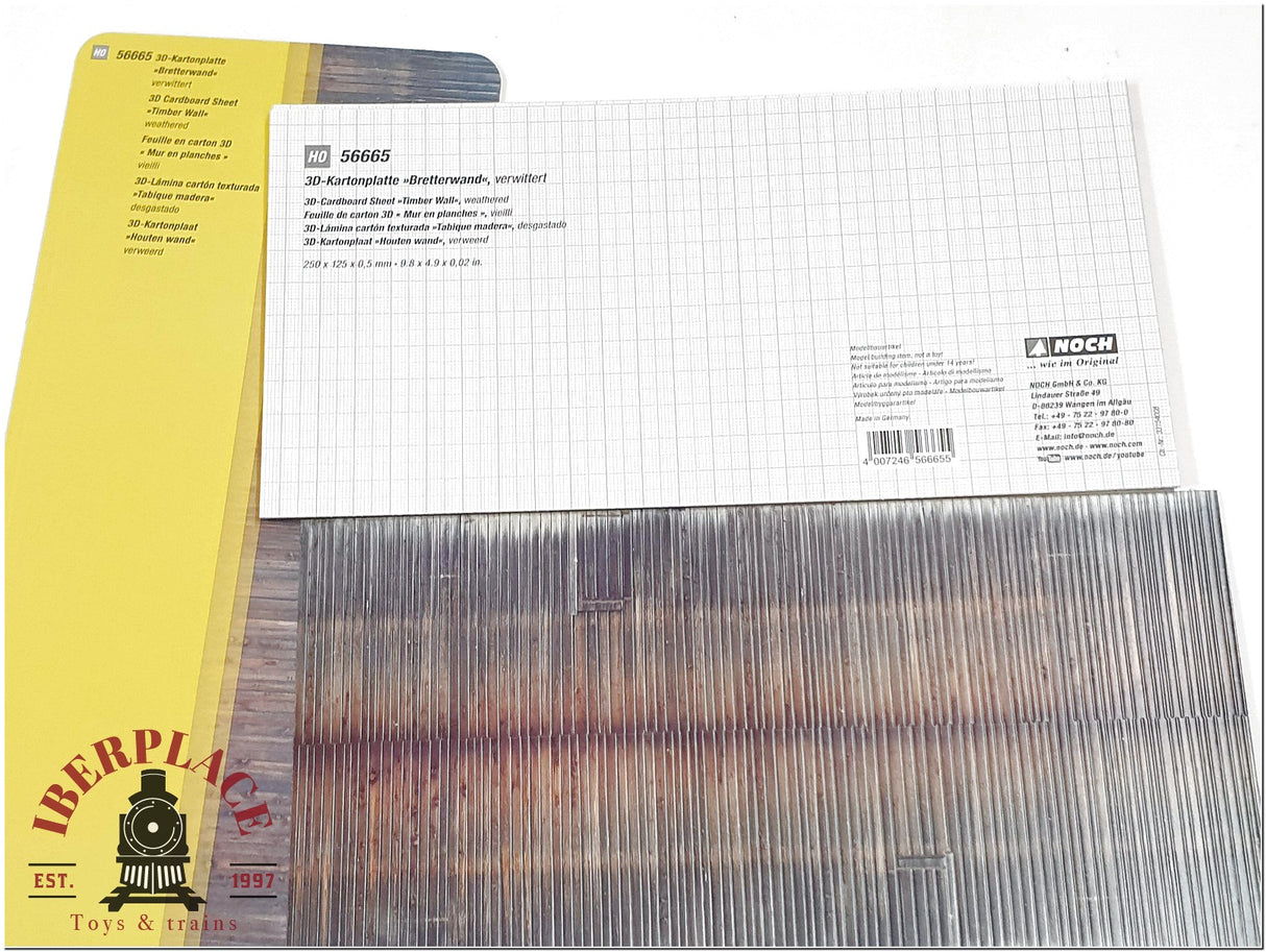 Noch 56665 3D Lámina Tabique madera 250x125x0,5mm escala H0 1:87 ho 00