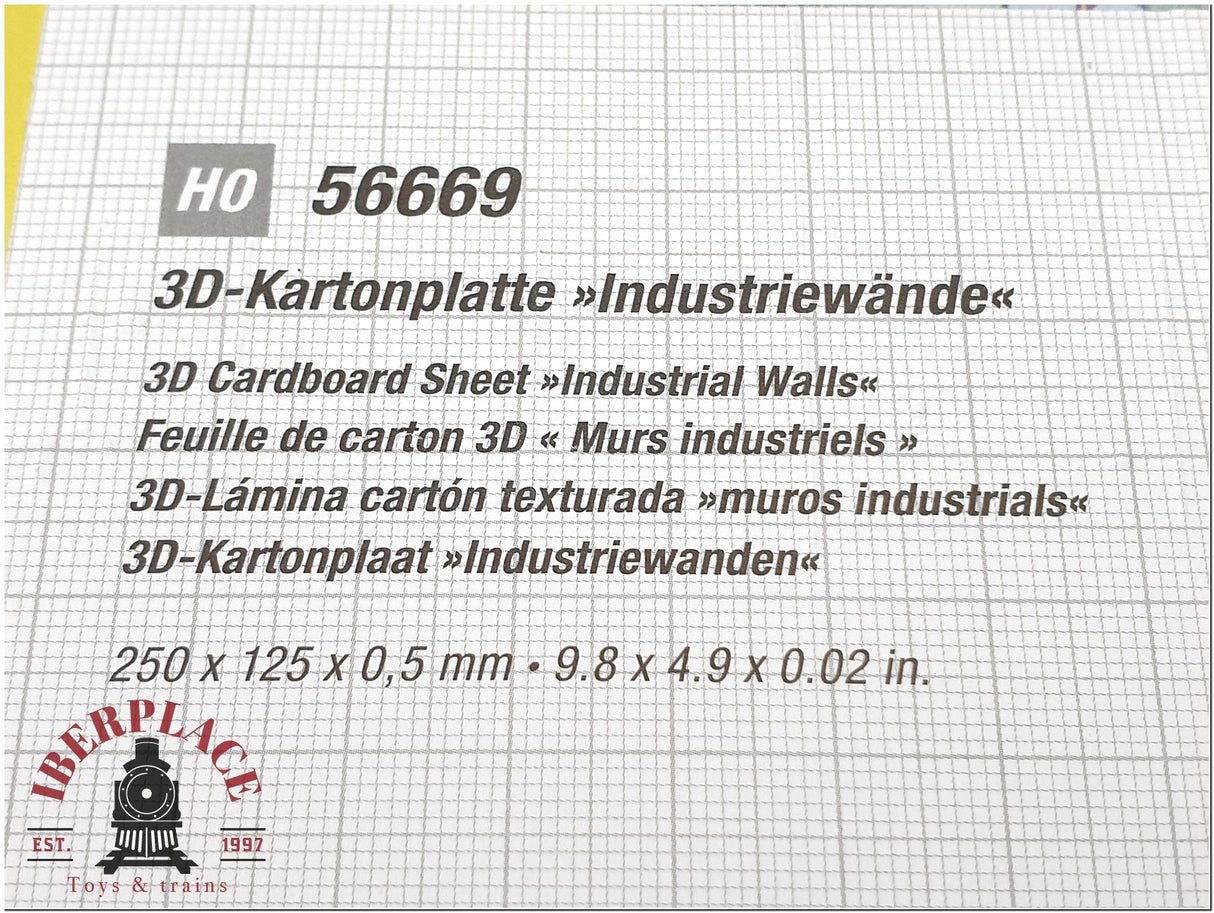 Noch 56669 3D Lámina muro industrial 250x125x0,5mm H0 1:87 escala