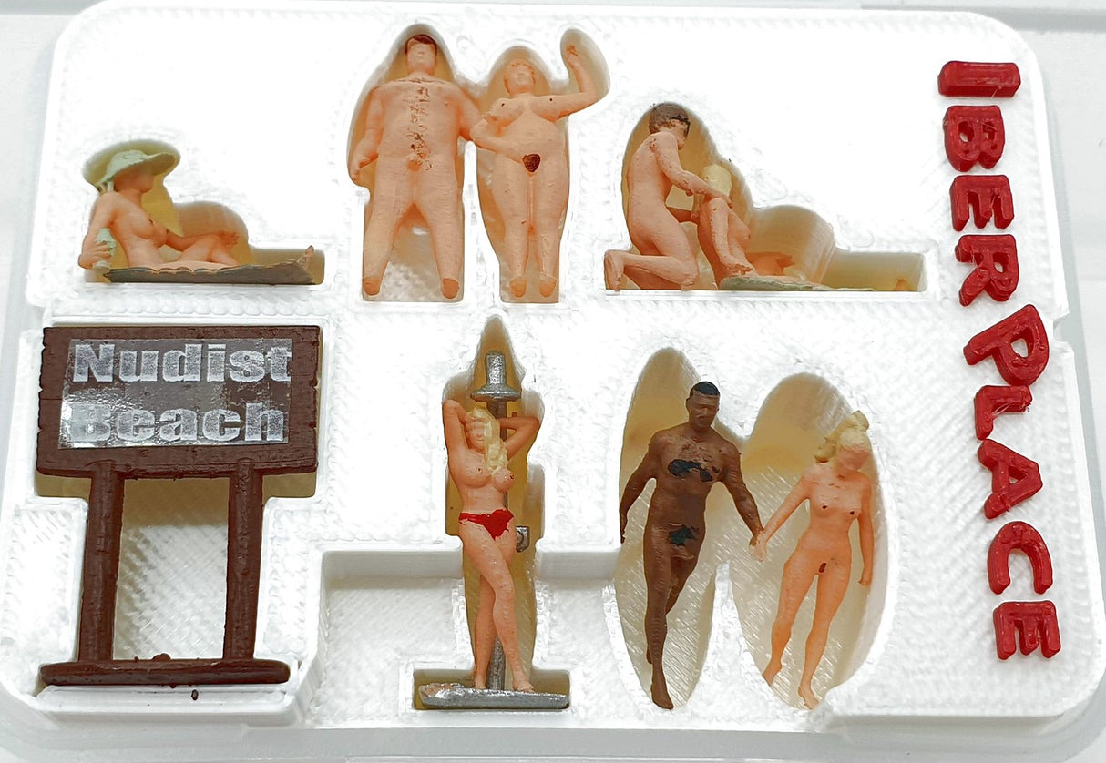 H0 1:87 escala figuras Iberplace 30002 Playa nudista modelismo
