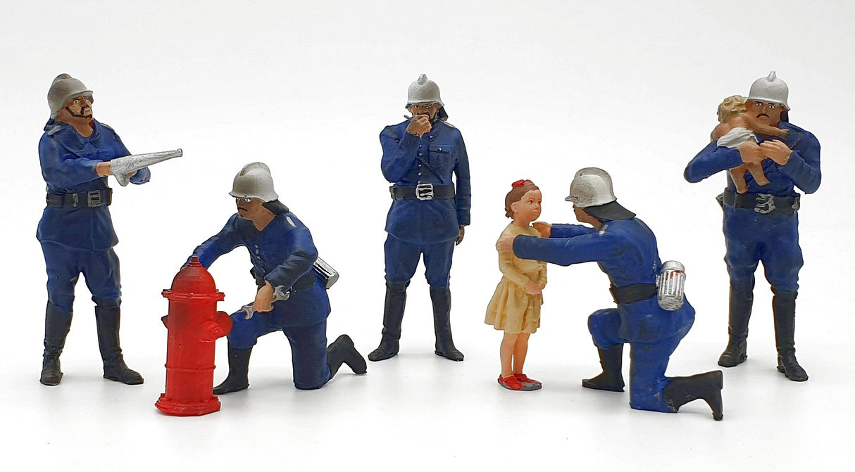G escala figuras Iberplace 40003 Bomberos Set modelismo