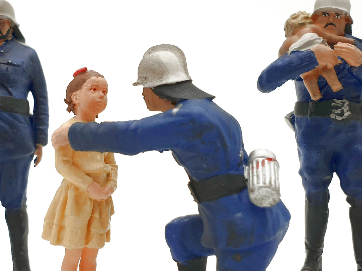 G escala figuras Iberplace 40003 Bomberos Set modelismo