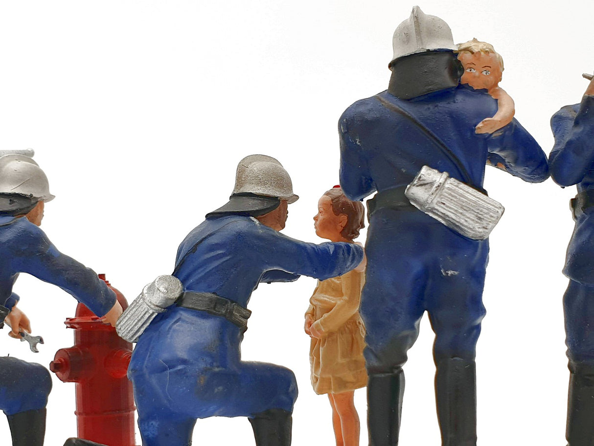 G escala figuras Iberplace 40003 Bomberos Set modelismo