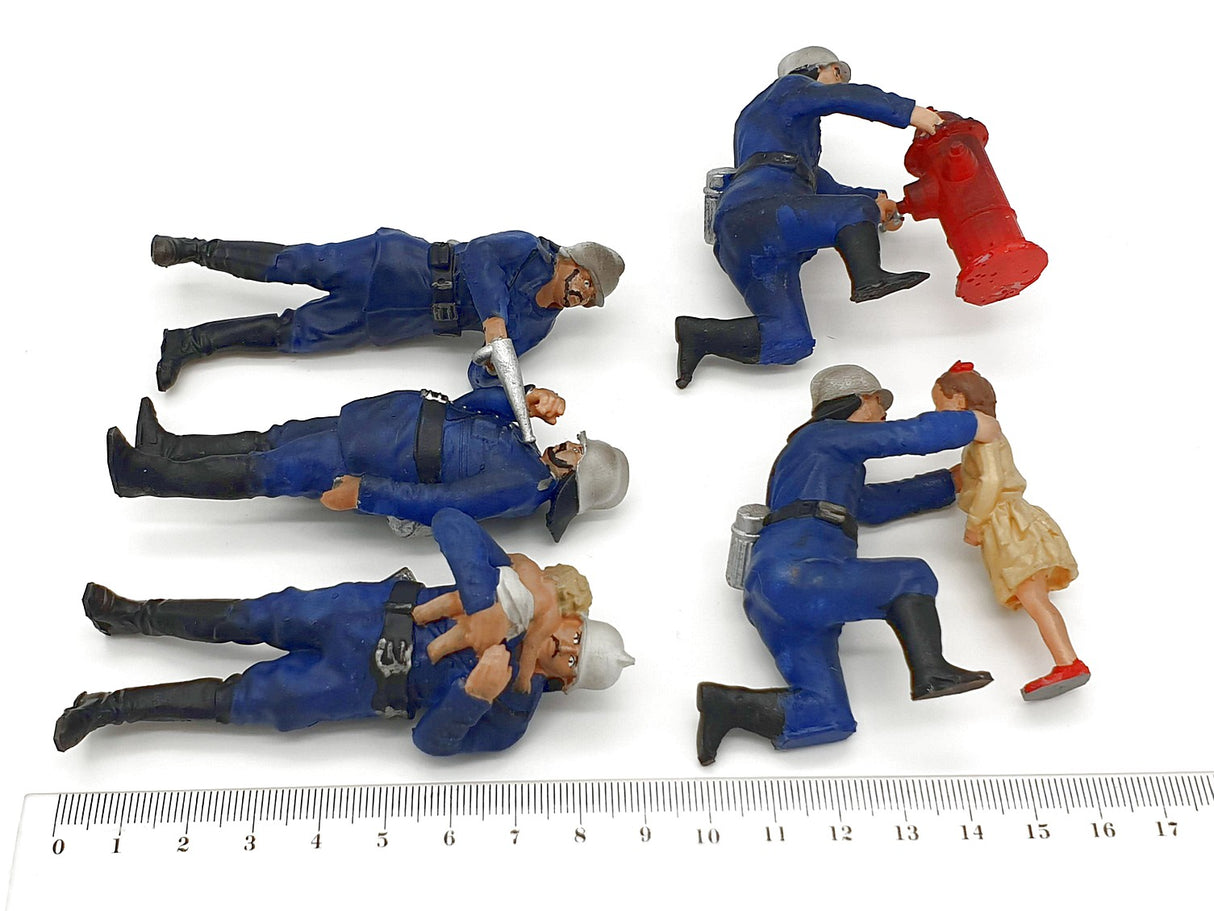 G escala figuras Iberplace 40003 Bomberos Set modelismo