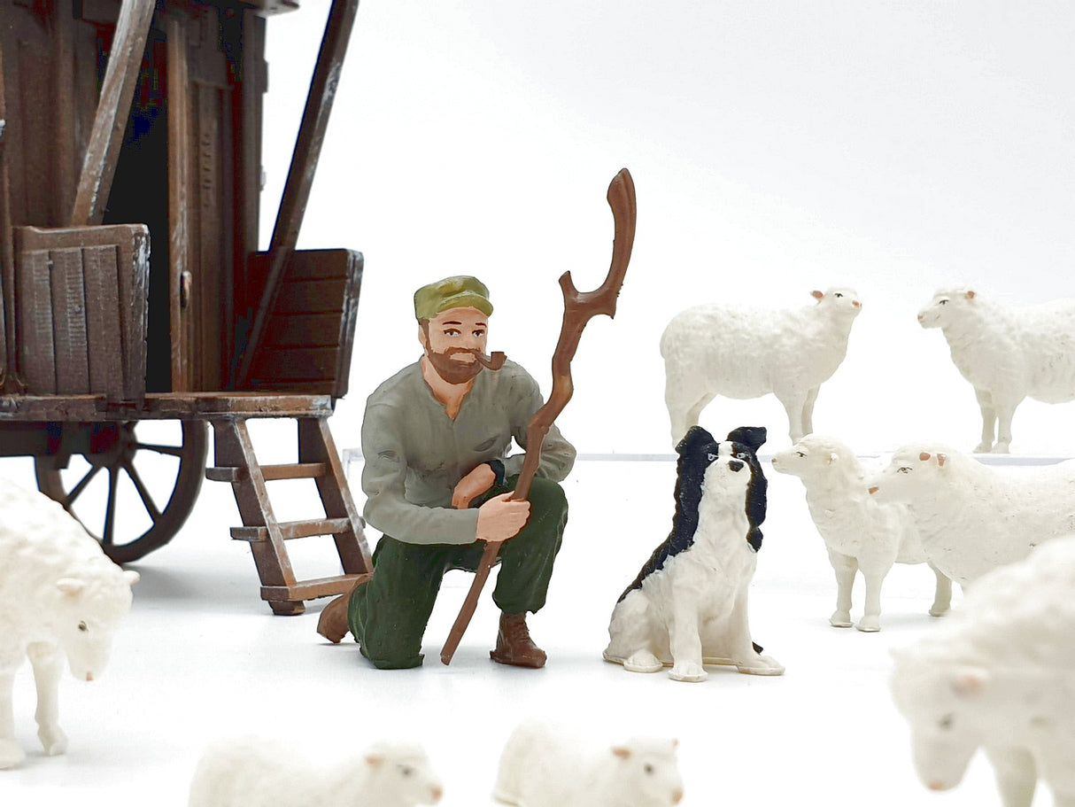 G escala figuras Iberplace 40004 Pastor con carro Set modelismo