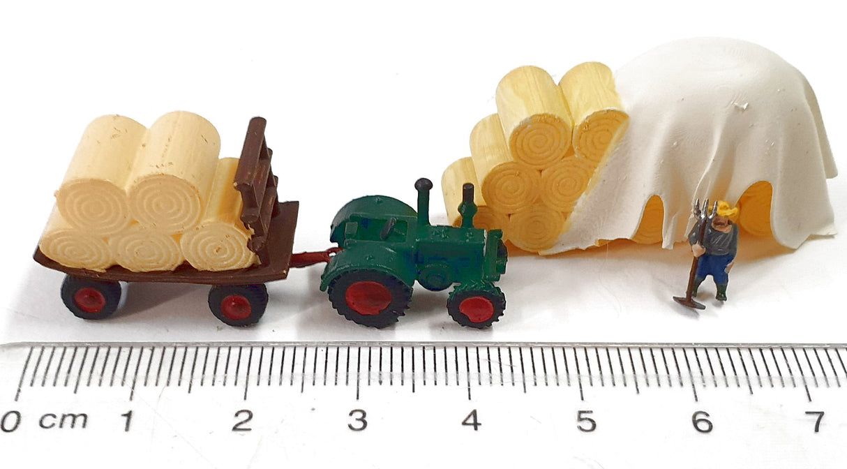 🧨 Liquidación – Z 1:220 escala figuras Iberplace 10004 Tractor rollos de heno