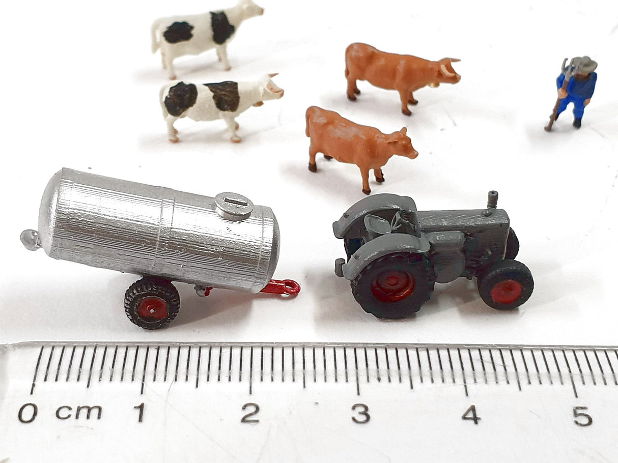 🧨 Liquidación – Z 1:220 escala figuras Iberplace 10003 Tractor vacas