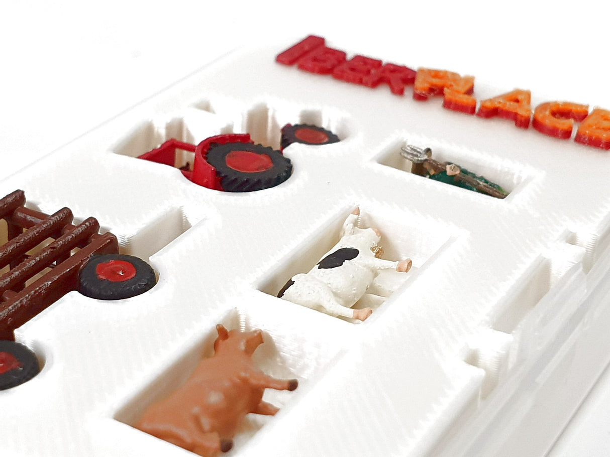 Z 1:220 escala figuras Iberplace 10005 Tractor jaula vacas modelismo