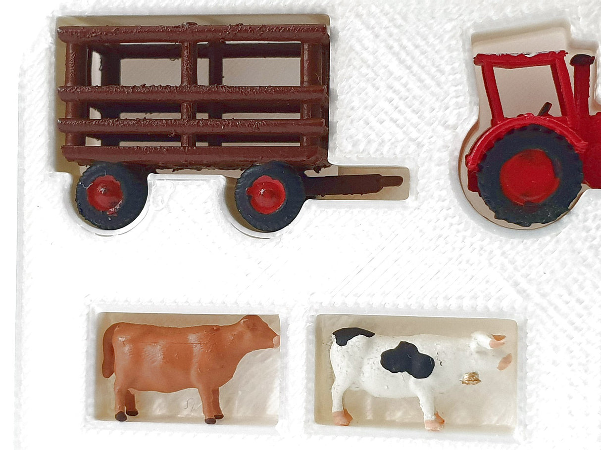 Z 1:220 escala figuras Iberplace 10005 Tractor jaula vacas modelismo