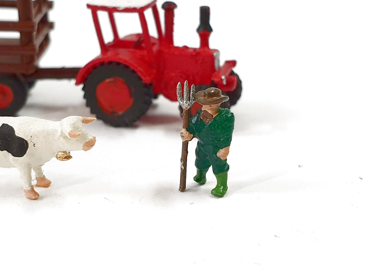 Z 1:220 escala figuras Iberplace 10005 Tractor jaula vacas modelismo