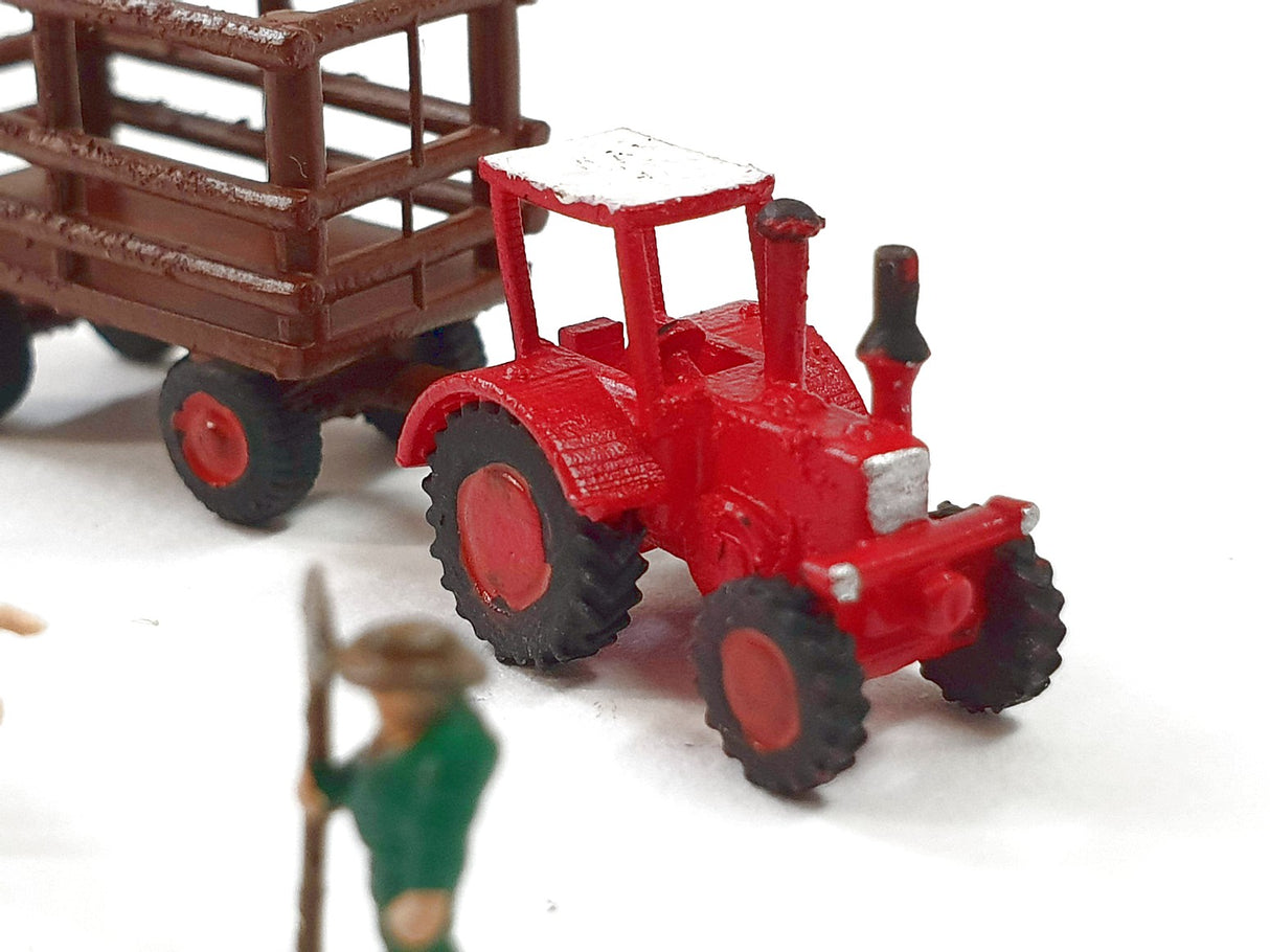 Z 1:220 escala figuras Iberplace 10005 Tractor jaula vacas modelismo