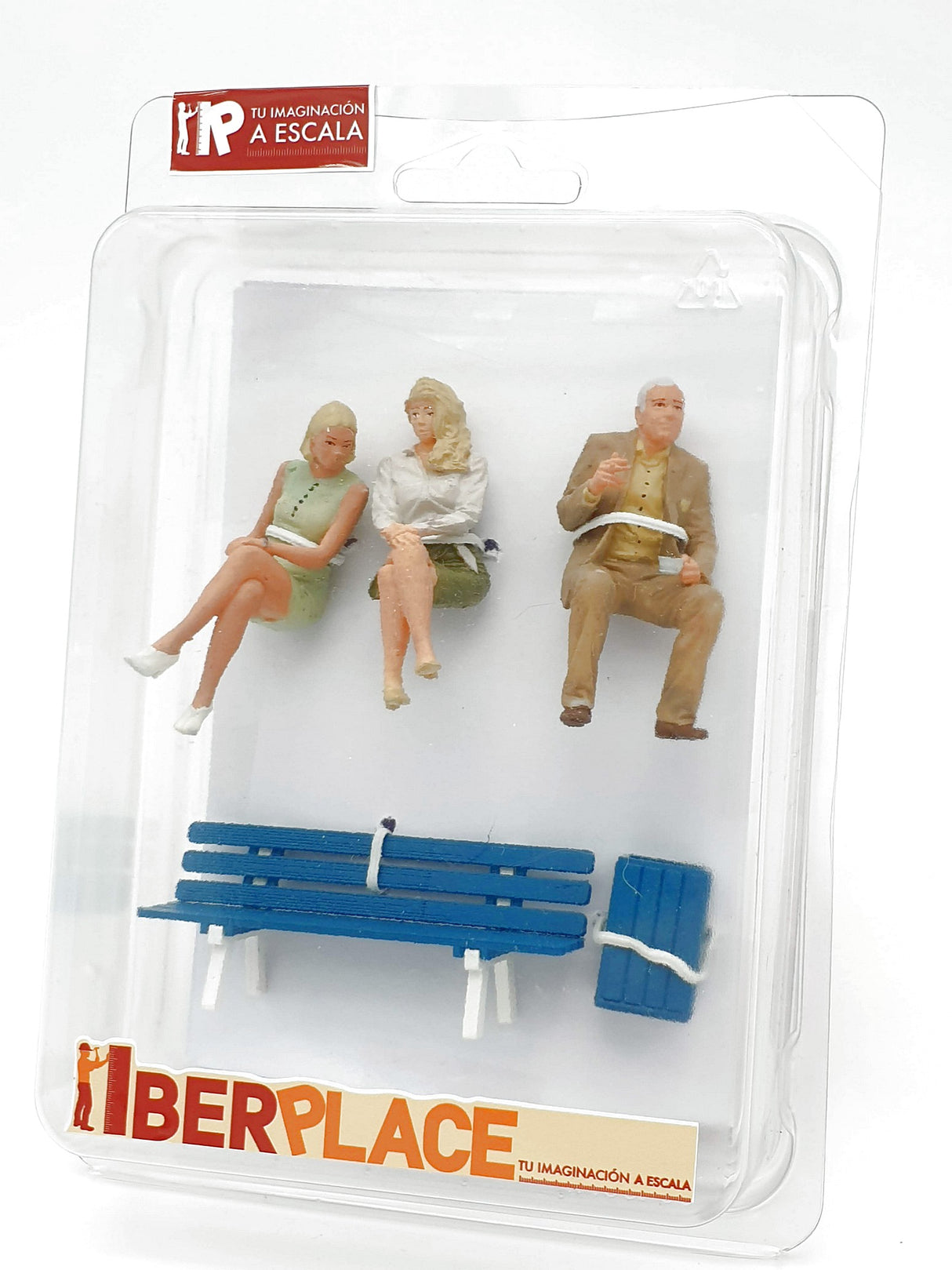 G escala 1:22,5 figuras Iberplace 40011 Personas sentadas banca Set modelismo