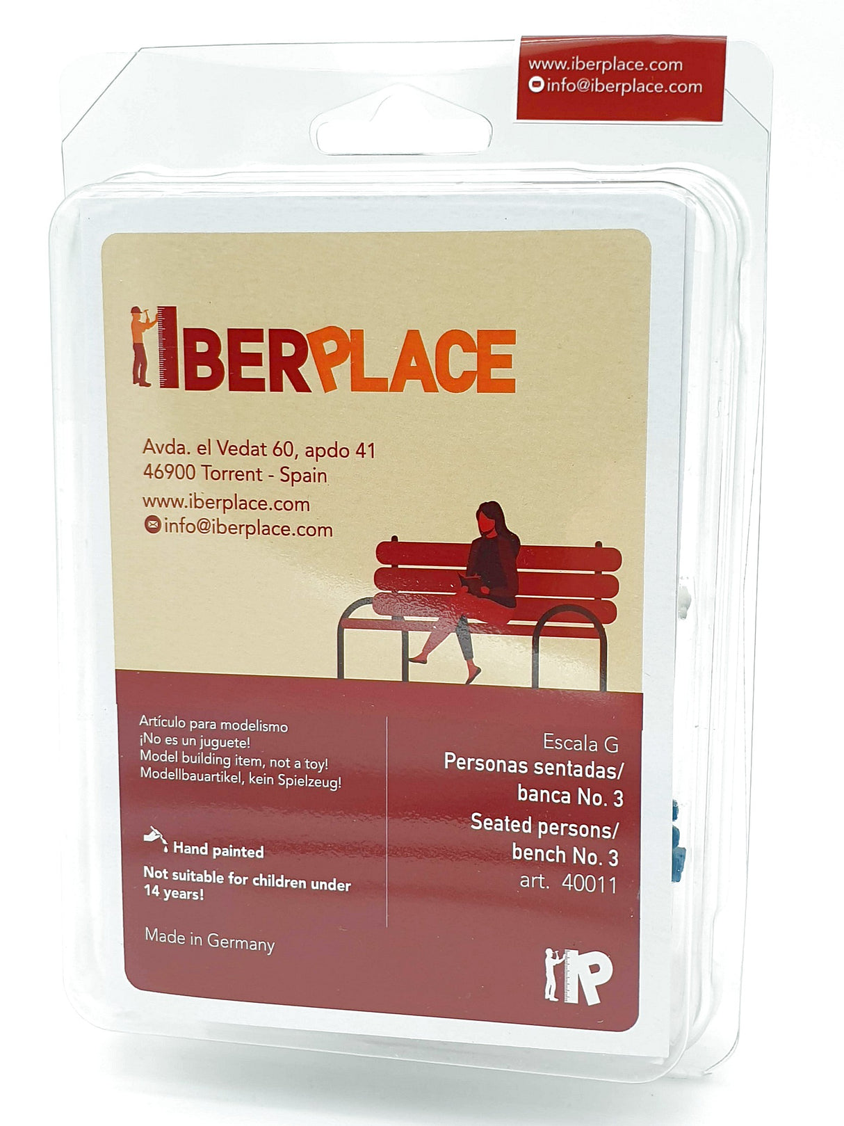G escala 1:22,5 figuras Iberplace 40011 Personas sentadas banca Set modelismo
