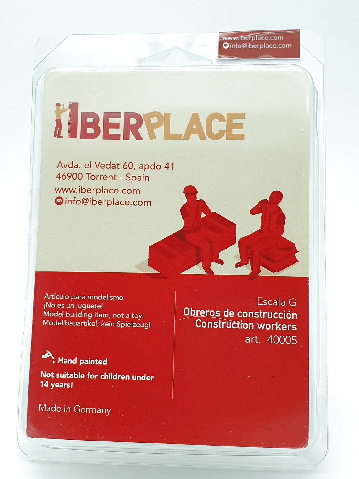 G escala 1:22,5 figuras Iberplace 40005 Obreros de construcción Set modelismo