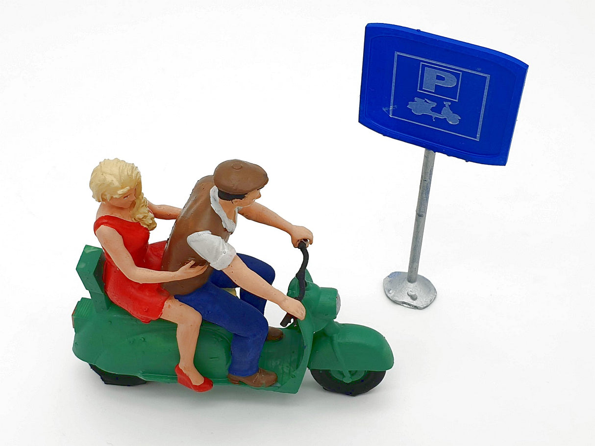 G escala 1:22,5 figuras Iberplace 40006 Motocicleta Scooter Set modelismo