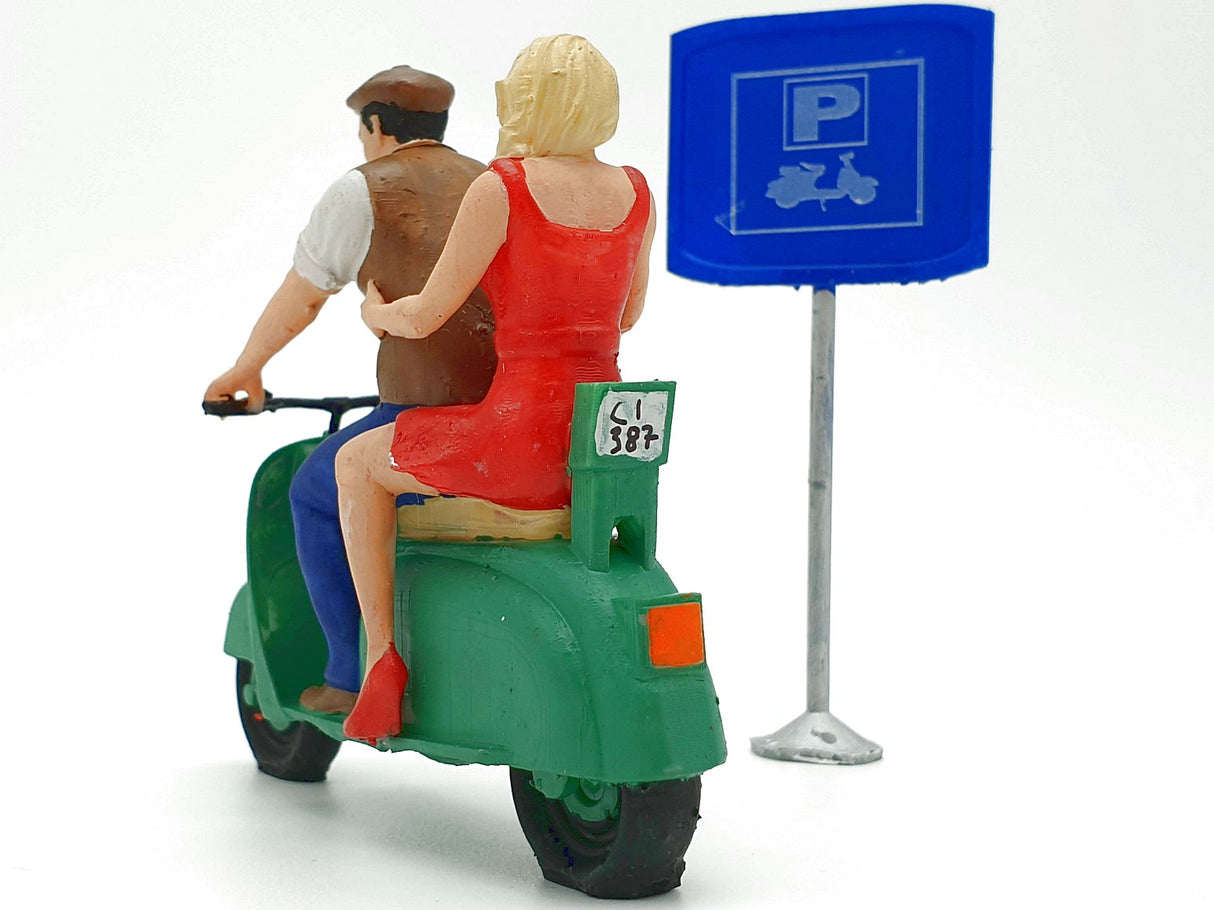 G escala 1:22,5 figuras Iberplace 40006 Motocicleta Scooter Set modelismo