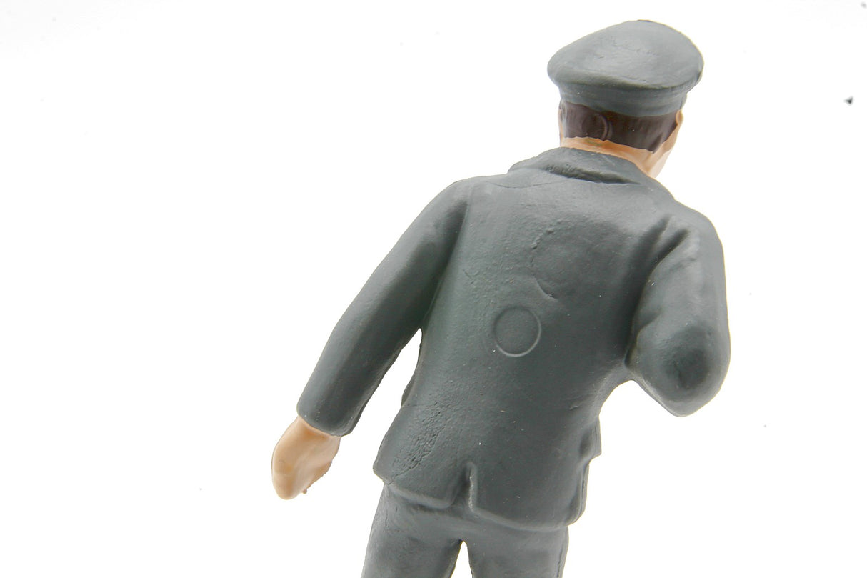 Maquinista traje gris Escala G 1:22.5 para locomotoras a vapor