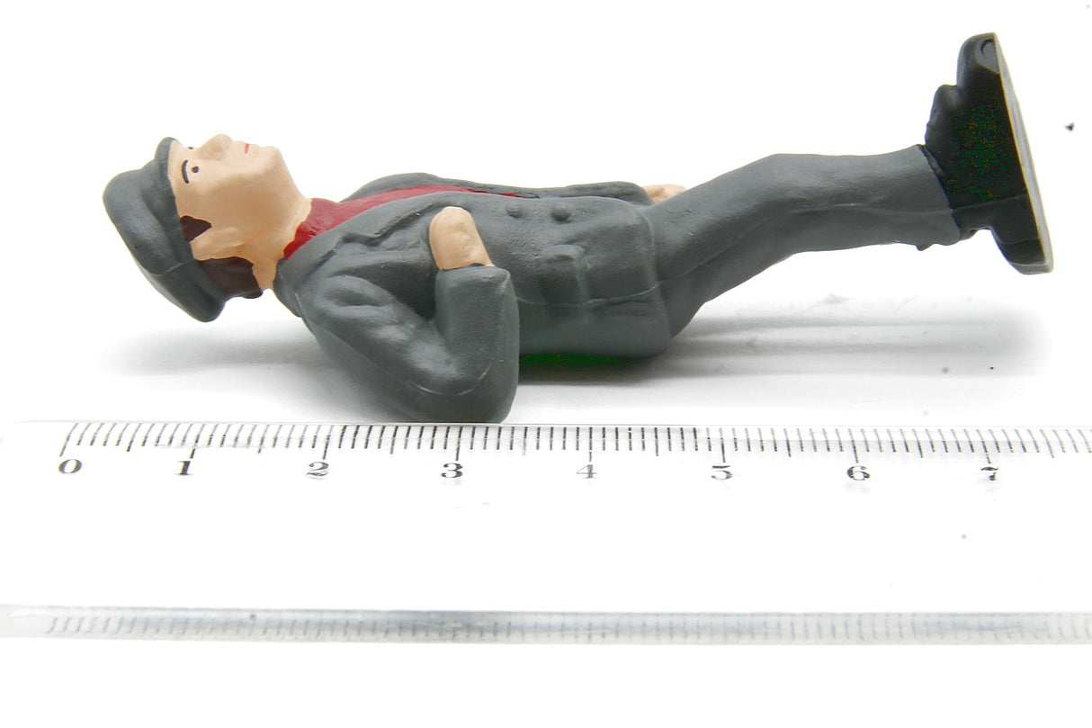 Maquinista traje gris Escala G 1:22.5 para locomotoras a vapor