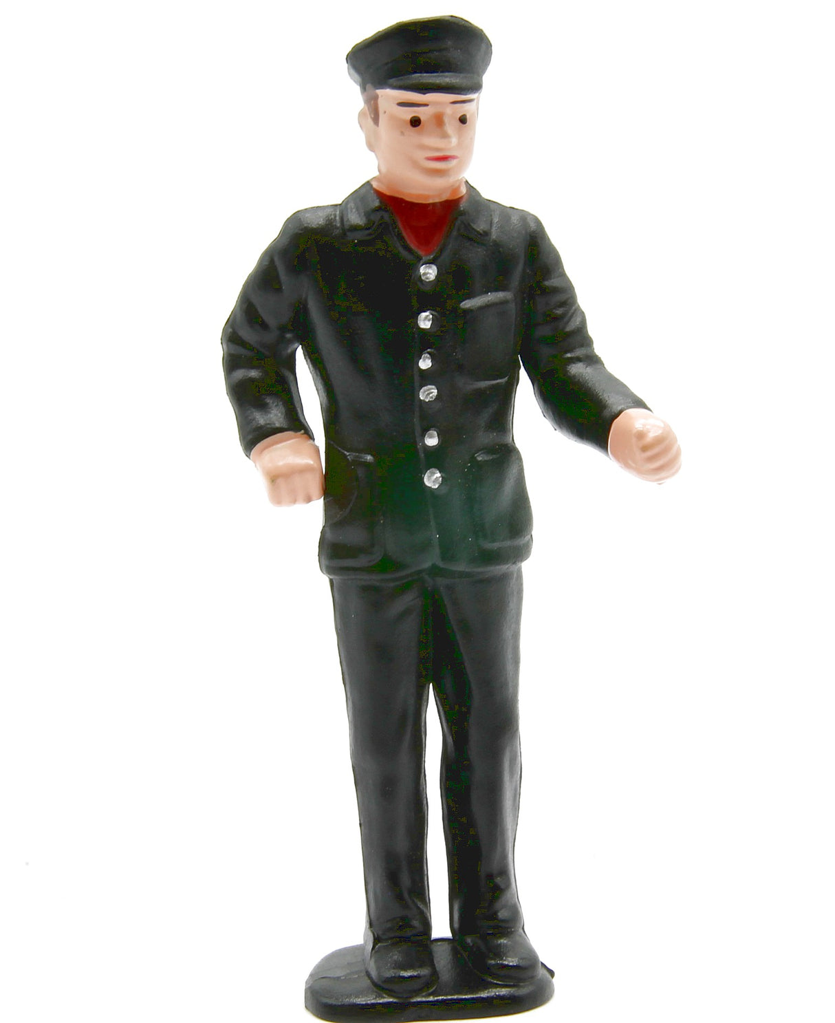 Maquinista Escala G 1:22.5 Maquinista traje negro, de pie, ferrocarril Wangerooge