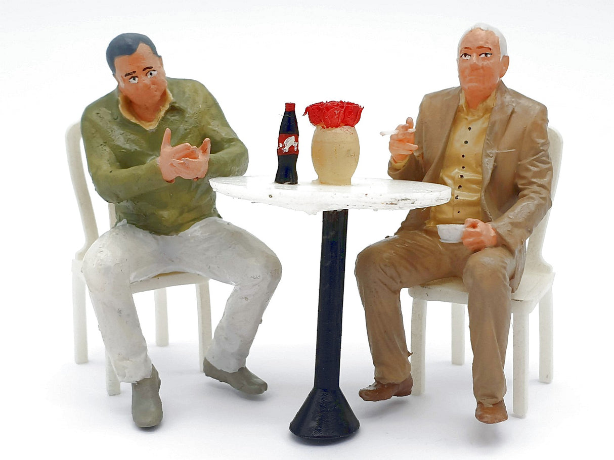 G escala 1:22,5 figuras Iberplace 40007 Personas sentadas Cafeteria Set modelismo