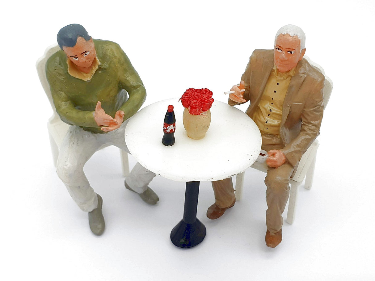 G escala 1:22,5 figuras Iberplace 40007 Personas sentadas Cafeteria Set modelismo