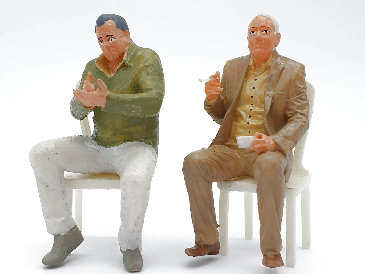 G escala 1:22,5 figuras Iberplace 40007 Personas sentadas Cafeteria Set modelismo