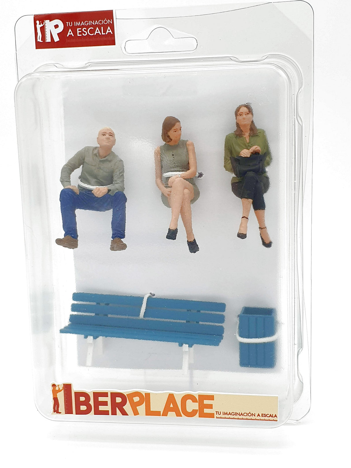 G escala 1:22,5 figuras Iberplace 40010 Personas sentadas banca No.2 Set modelismo