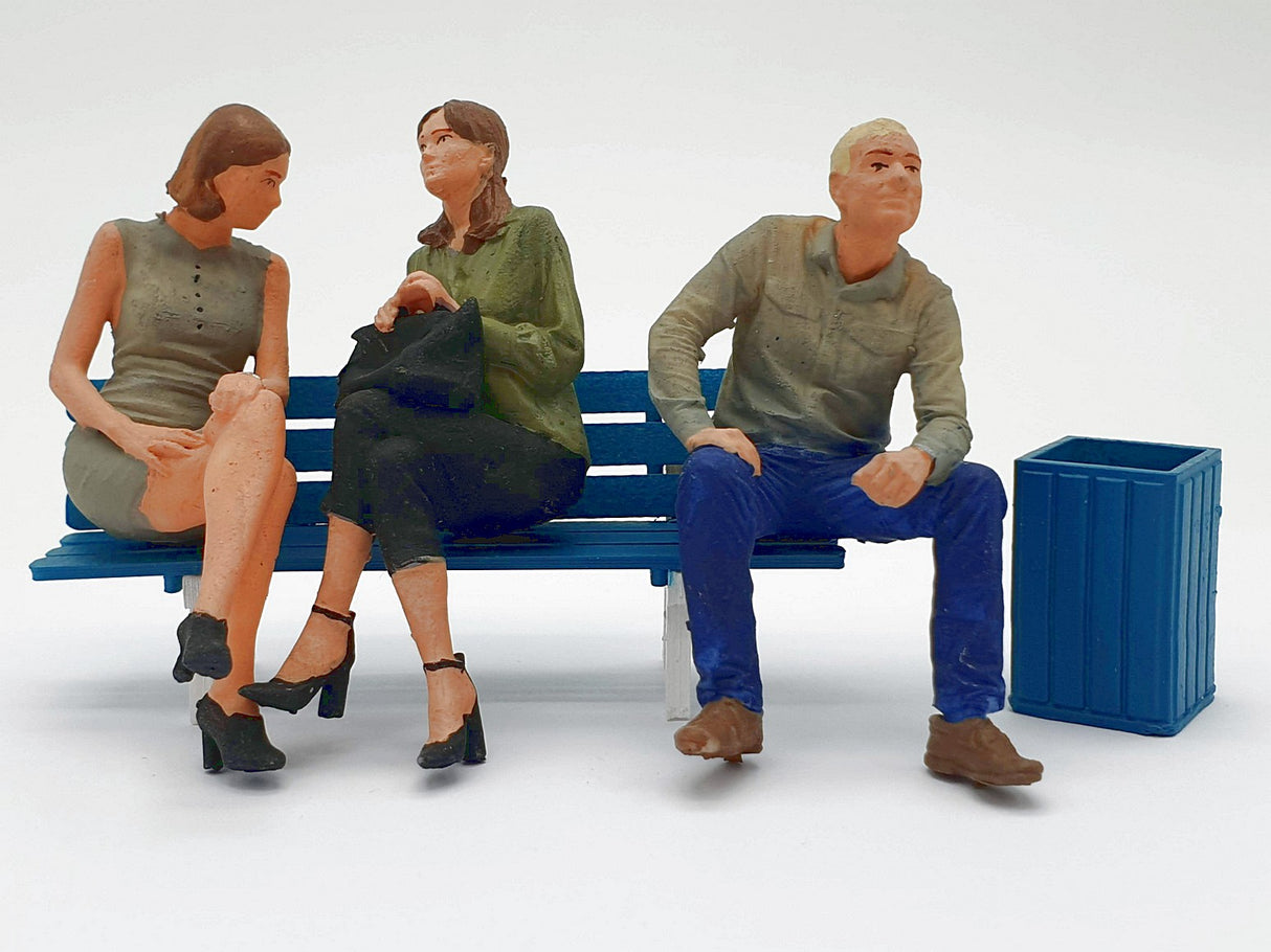 G escala 1:22,5 figuras Iberplace 40010 Personas sentadas banca No.2 Set modelismo