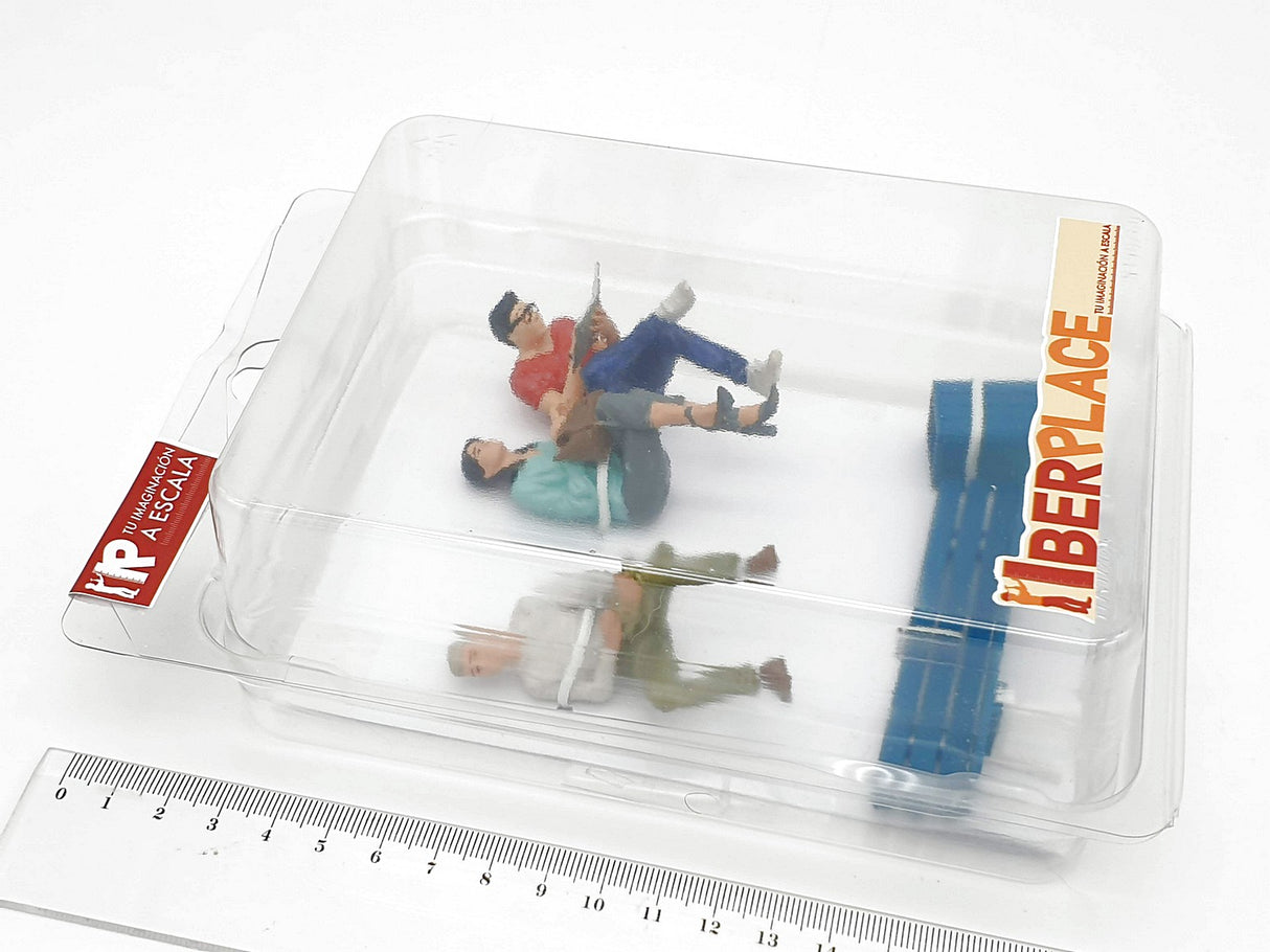 G escala 1:22,5 figuras Iberplace 40009 Personas sentadas banca No.1 Set modelismo