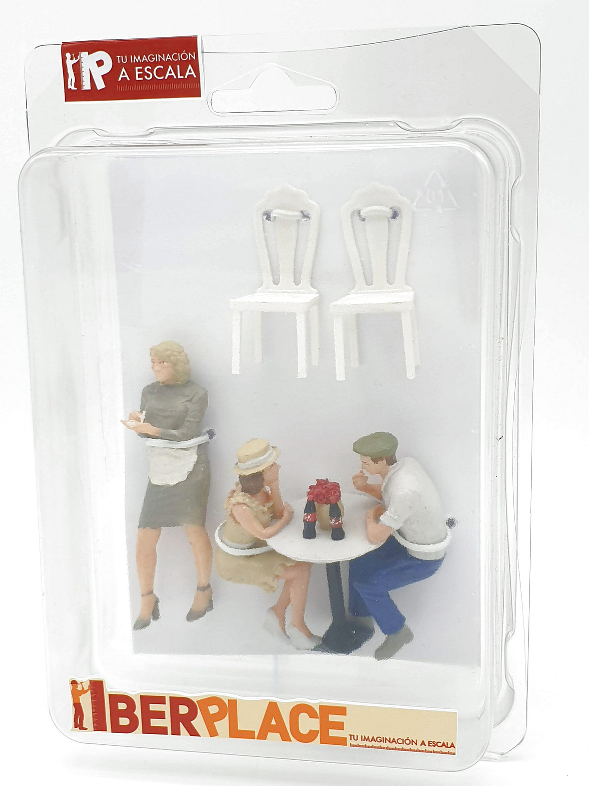 G escala 1:22,5 figuras Iberplace 40008 Personas sentadas Cafeteria Set modelismo