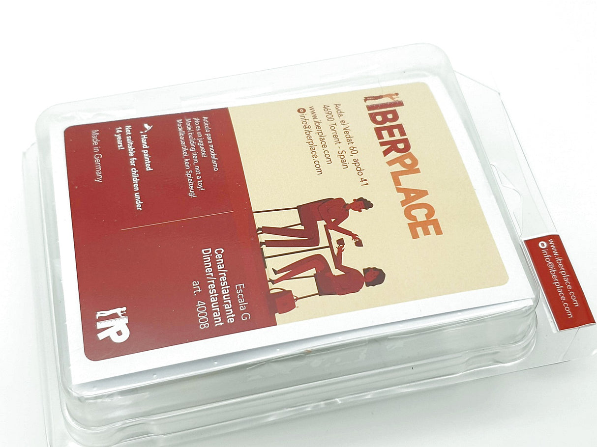 G escala 1:22,5 figuras Iberplace 40008 Personas sentadas Cafeteria Set modelismo